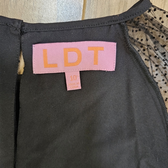 LDT Black Polka Dot Dress - Picture 9 of 10